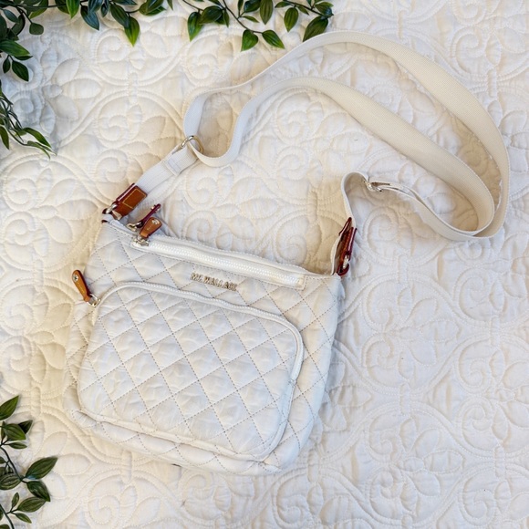 MZ Wallace Deluxe Scout Crossbody Bag in “Sandshell